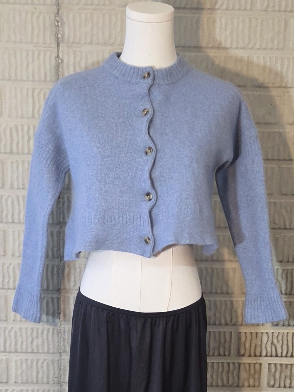 Madewell Clemence Cardigan Powder Blue Small